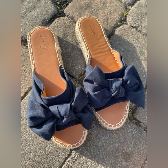 Navy blue bow espadrilles - Picture 2 of 8